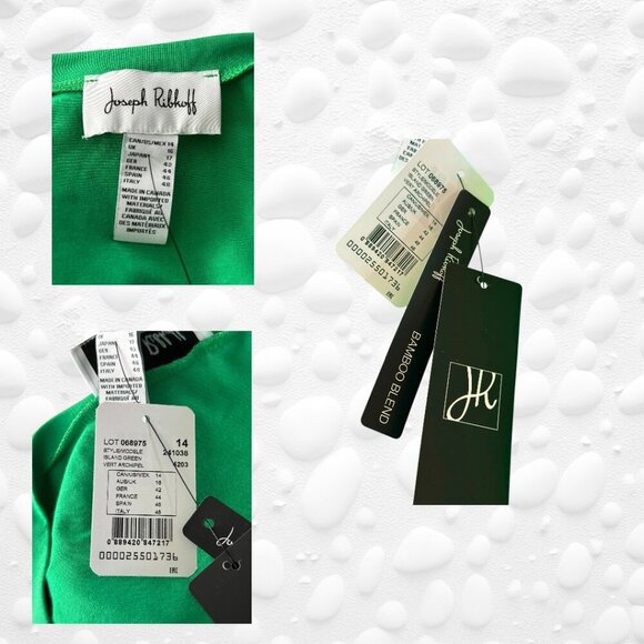 Joseph Ribkoff Island Green V-Neck Top – Size 14 (Fits L/XL) NWT - Picture 4 of 4